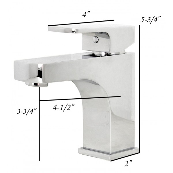 LOWA Style Brushed Nickel Solid Brass Square Design Single-hole Lever Faucet